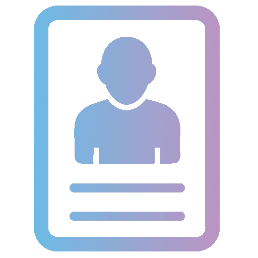 Icono de perfil profesional o ficha del facilitador en Psiconstelar.